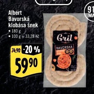 Albert Bavorská klobása šnek