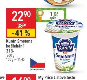 Kunín Smetana ke šlehání
