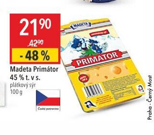 Madeta Primátor plátkový sýr