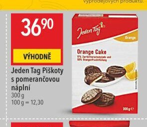 Jeden Tag Piškoty s pomerančovou náplní