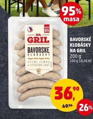 Bavorská klobása Na gril Penny