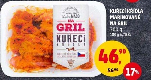 Kuřecí křídla marinovaná Na gril Penny