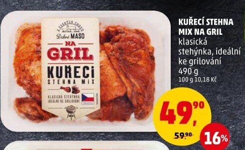 Kuřecí stehna mix Na gril Penny