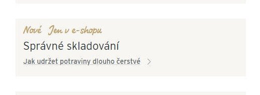 Správné skladování
