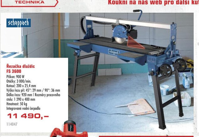 Řezačka dlaždic FS 3600 - UNI HOBBY akcniletaky.com