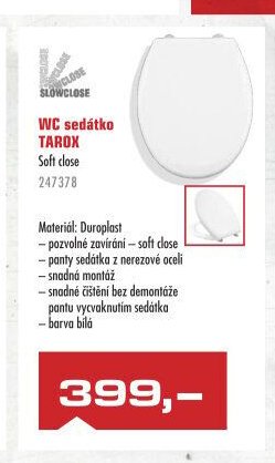 WC sedátko TAROX Soft close - UNI HOBBY akcniletaky.com