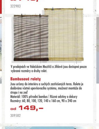 Bambusové rolety - UNI HOBBY akcniletaky.com