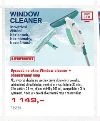 Vysavač na okna Window cleaner + oboustranný mop - UNI HOBBY akcniletaky.com