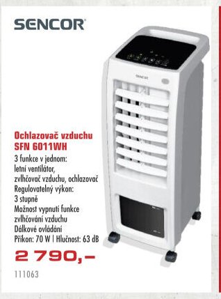 Ochlazovač vzduchu SENCOR SFN 6011WH - UNI HOBBY akcniletaky.com