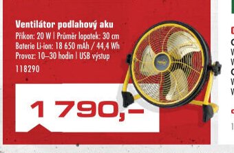 Ventilátor podlahový aku - UNI HOBBY akcniletaky.com