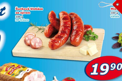 Šunková klobása se sýrem Krásno