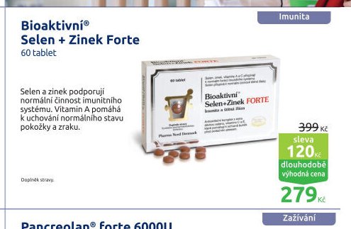 Bioaktivní Selen + Zinek Forte