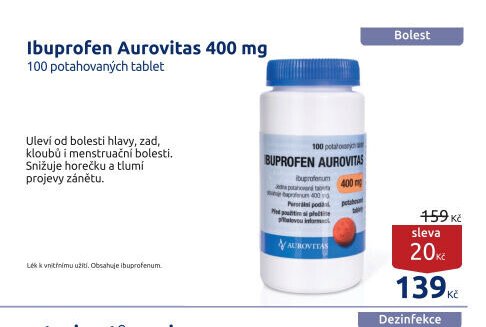 Ibuprofen Aurovitas 400 mg