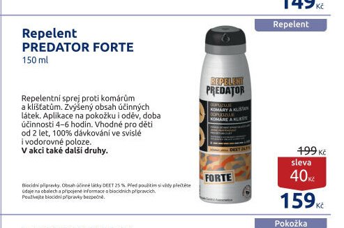 Repelent PREDATOR FORTE 150 ml