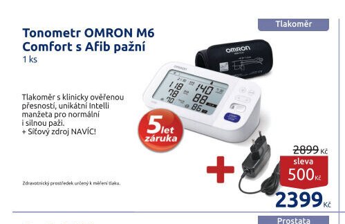 Tonometr OMRON M6 Comfort s Afib pažní