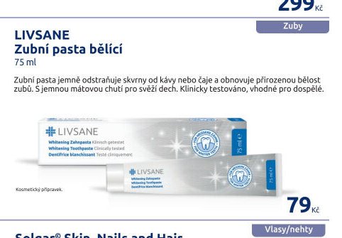 LIVSANE Zubní pasta bělící