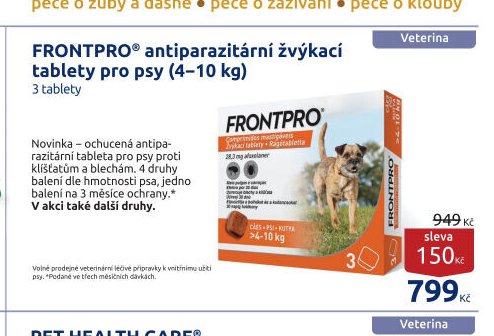 FRONTPRO antiparazitární žvýkací tablety pro psy (4-10 kg)