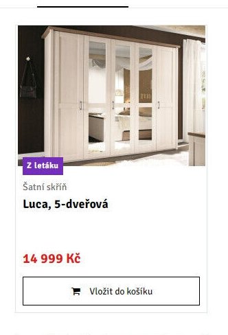 Šatní skříň Luca, 5-dveřová - ASKO akcniletaky.com