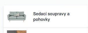 Sedací soupravy a pohovky