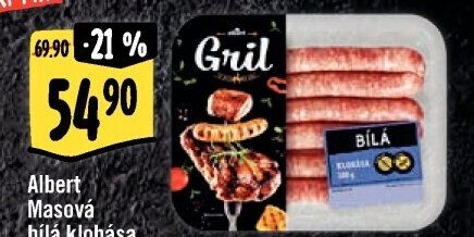 Bílá klobása Albert Gril