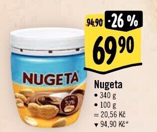 Čokokrém arašídový Nugeta Orion