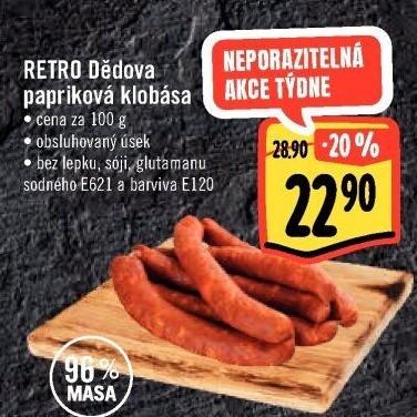Dědova klobása papriková Albert Retro