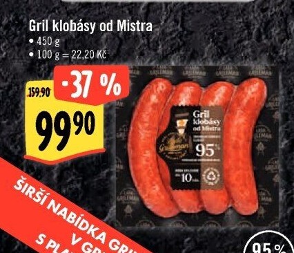 Grilovací klobása od Mistra Láďa Grileman Kostelecké uzeniny