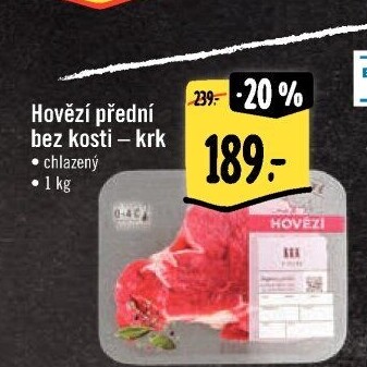 Hovězí přední bez kosti - krk Albert