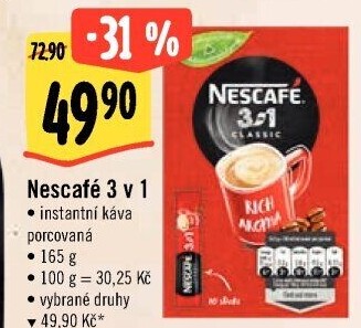 Instantní káva porcovaná 3v1 Nescafé