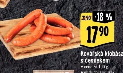 Klobása kovářská s česnekem