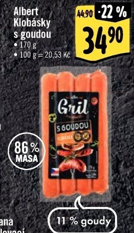 Klobása s goudou Albert Gril