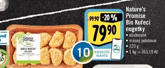 Kuřecí nugetky obalované bio Nature'