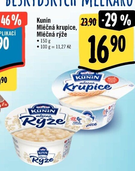 Mléčná krupice Kunín