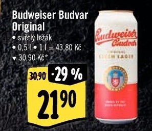 Pivo světlý ležák B: Original Budweiser Budvar