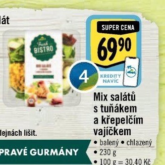 Salát s tuňákem a křepelčím vejcemAlbert Fresh Bistro