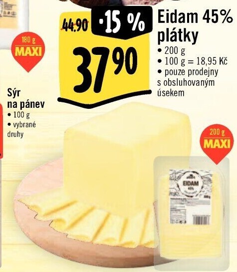 Sýr Eidam 45% Albert