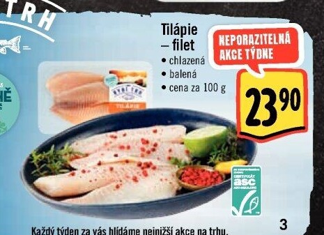 Tilápie nilská filety Albert