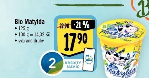 Tvaroh s jogurtem bio Matylda Milko