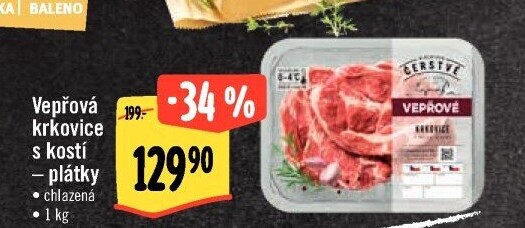 Vepřová krkovice s kostí Albert