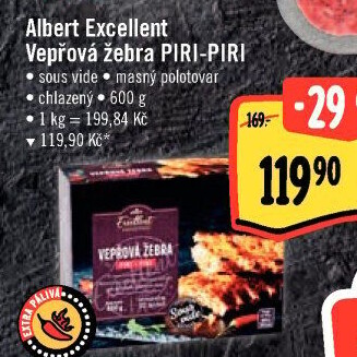 Vepřová žebra Piri-Piri Sous vide Albert Excellent