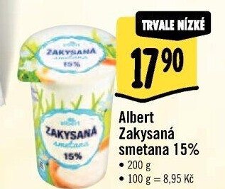 Zakysaná smetana Albert 15%