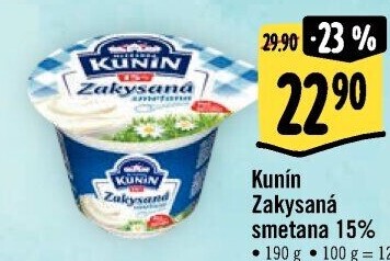 Zakysaná smetana Kunín 15%