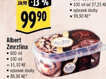 Zmrzlina ve vaničce Albert