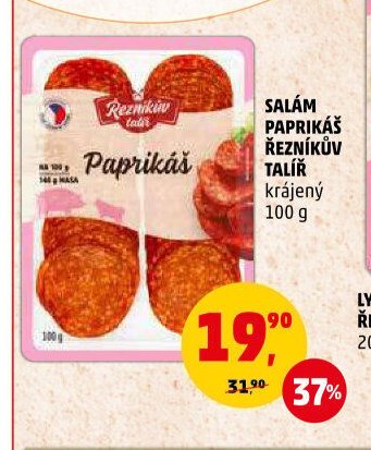 Salám Paprikáš Řezníkův talíř