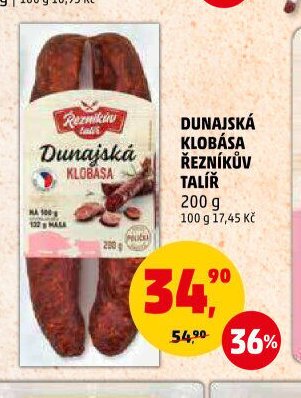 Dunajská klobása Řezníkův talíř
