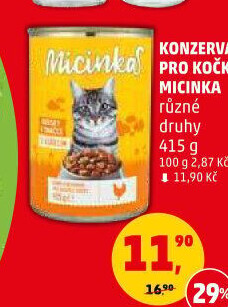 Konzerva pro kočky Micinka