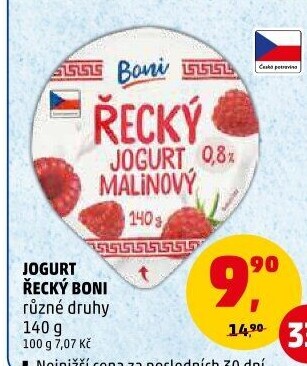 Ochucený jogurt řeckého typu Boni