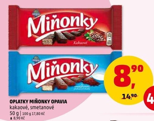 Oplatky Miňonky Opavia