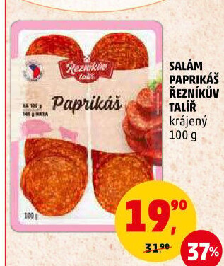 Salám Paprikáš Řezníkův talíř