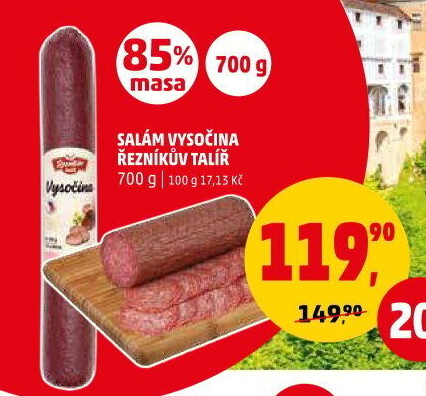 Salám Vysočina Řezníkův talíř